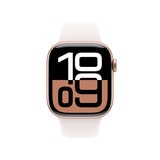 Apple Watch Series 10（GPS） 42mm Rose Gold Aluminium Case / Light Brush Sports Band -S/M MWWH3J/A