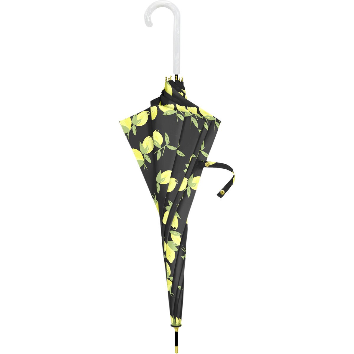 assa 雨傘長傘 RJ58 ワンタッチ 果物 ブラック / レモン RJ648 assa 雨傘長傘 RJ58 ワンタッチ 果物 ブラック / レモン RJ648