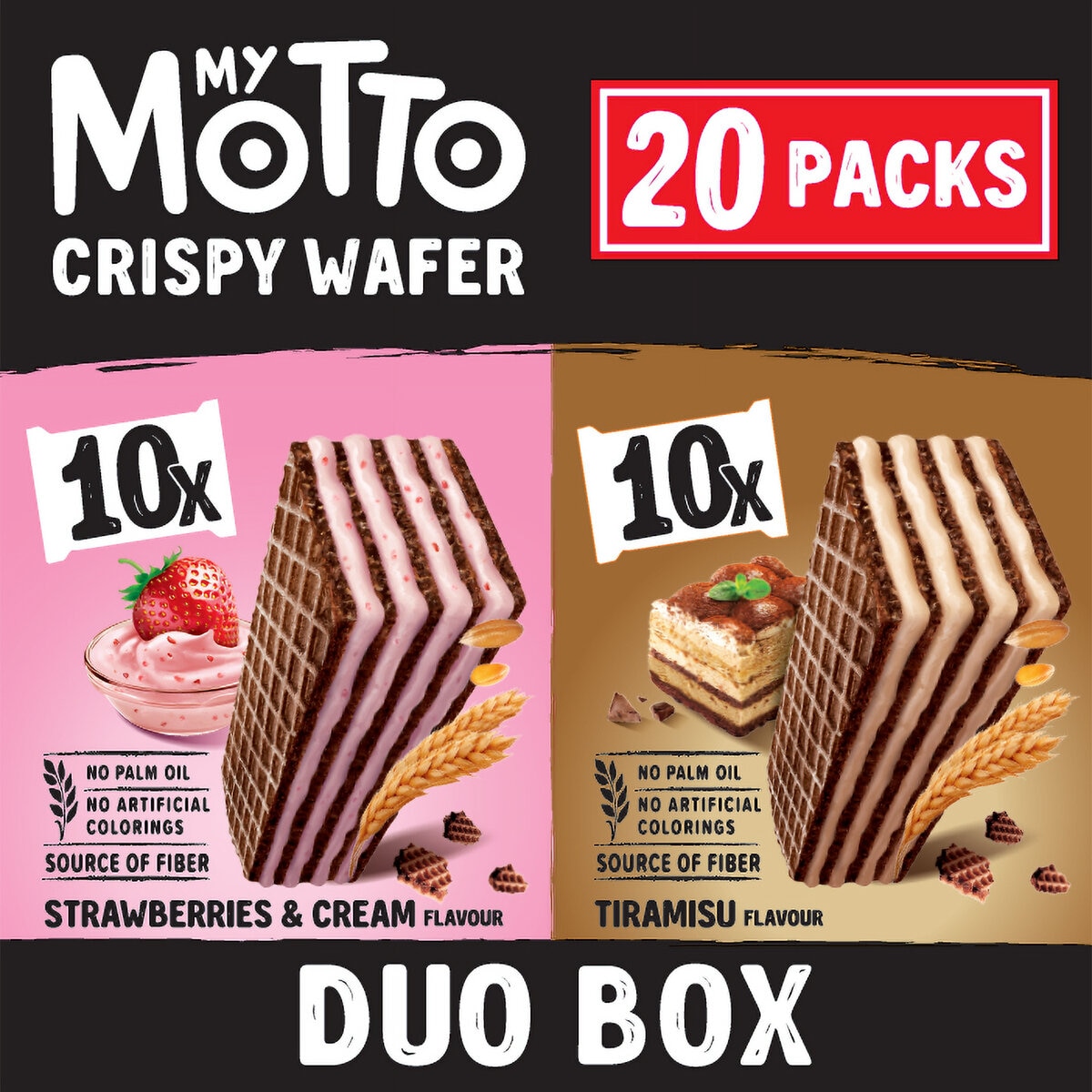 マイモット クリスピーウエハースデュオ ティラミス ストロベリー 20パック マイモット クリスピーウエハースデュオ ティラミス ストロベリー 20パック