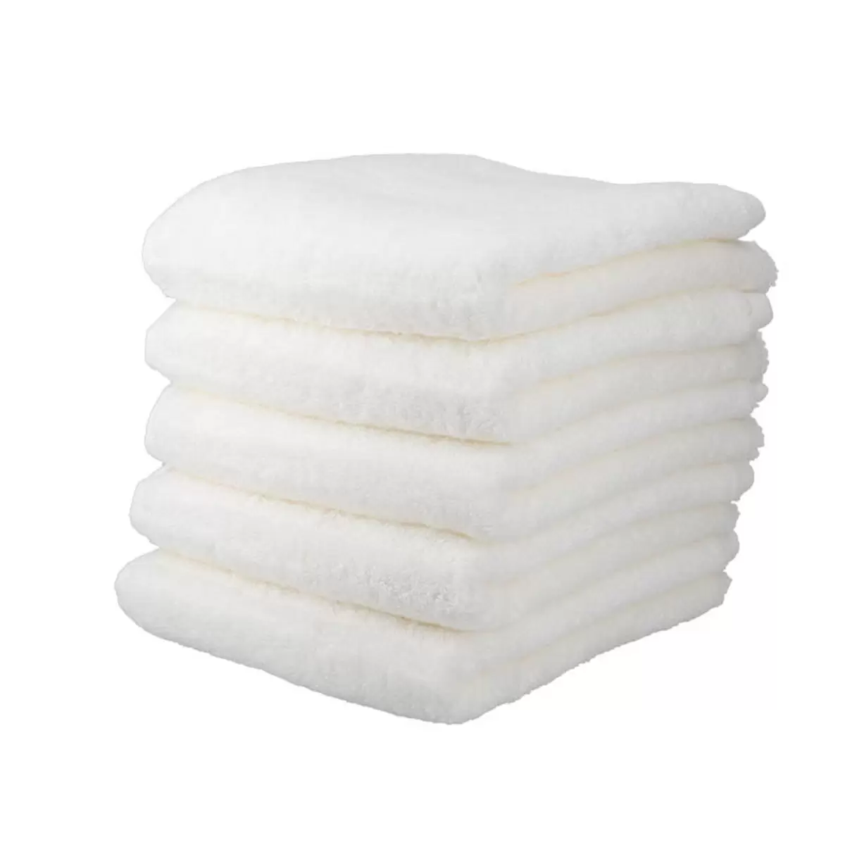 ふんわりボリュームフェイスタオル 5枚セット ホワイト Costco Japan