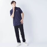 カッパ メンズ ハーフジップ 半袖 Tシャツ / ネイビー / LL