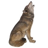 ウービア 吠えるオオカミの置物 特大 H18176
