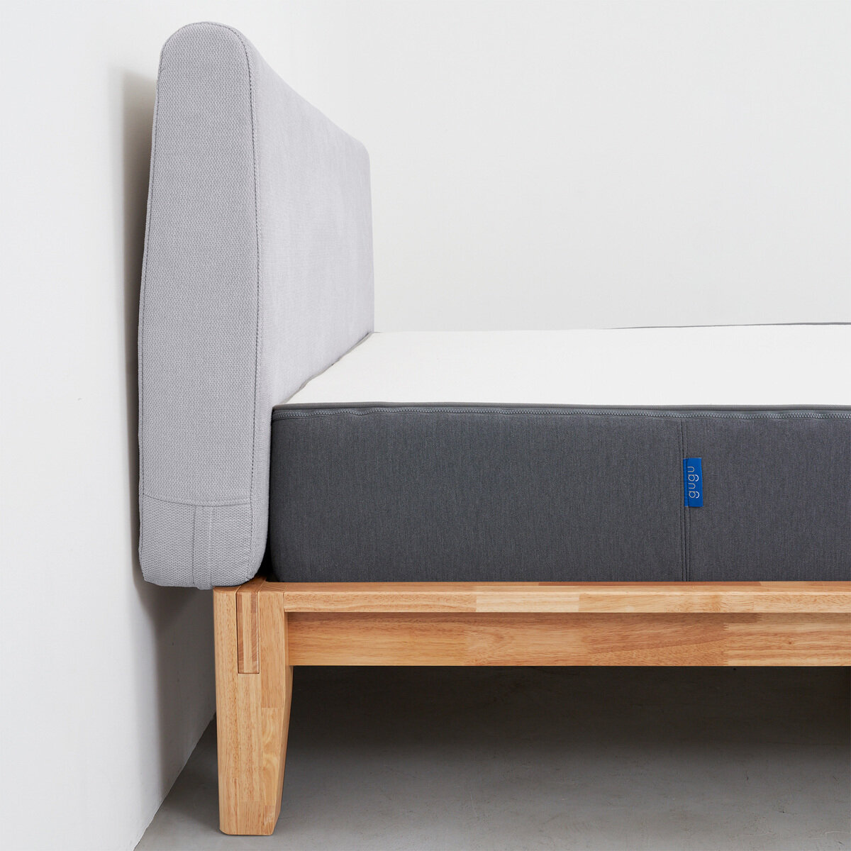 グーグー ヘッドボード セミダブル ライトグレー