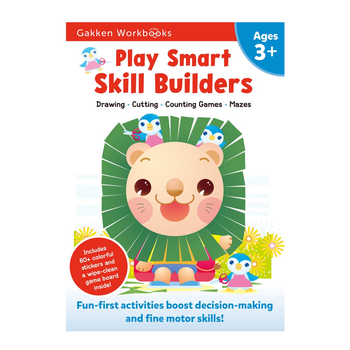 Play Smart ３歳児用 きるはる・かく めいろ・どうぶつパズル3冊セット