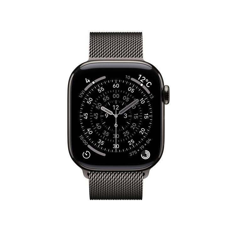 Apple Watch S11 Cellular 42mmスレートチタニウムケースとスレートミラネーゼループ