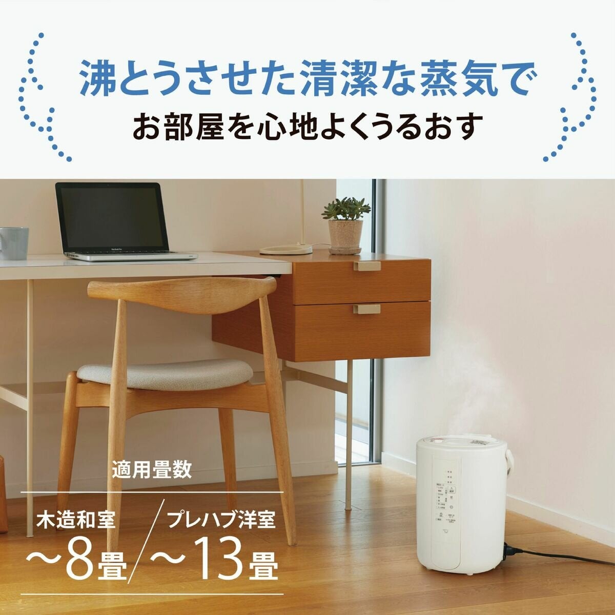 象印 スチーム式加湿器 3.0L EE-RV50-WA