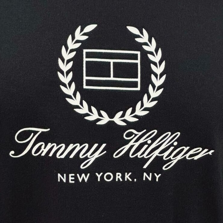 トミーヒルフィガー レディース フラッグ 半袖Tシャツ ブラック XL