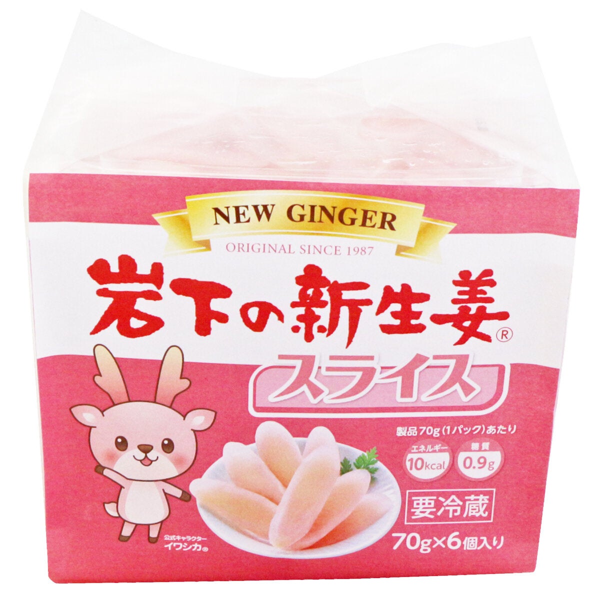 岩下の新生姜 スライス 70g x 6個 岩下の新生姜 スライス 70g x 6個