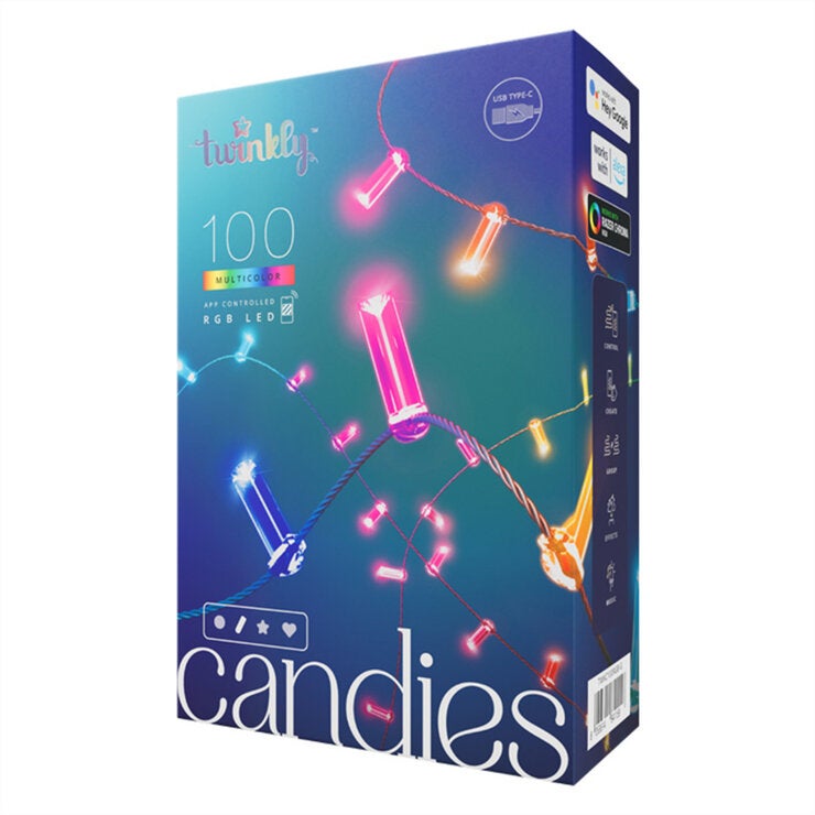 Twinkly(トゥインクリー) キャンディーズ 100LED スマートデコレーションライト キャンドル型 Twinkly(トゥインクリー) キャンディーズ 100LED スマートデコレーションライト キャンドル型