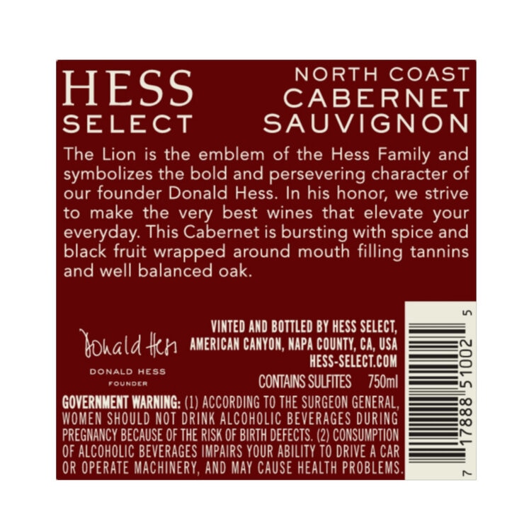ヘス セレクト カベルネソーヴィニヨン 750ml