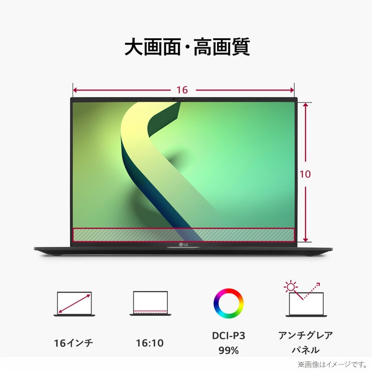 LG ノートPC/gram/16インチ/Core i7-1260P/メモリ 16GB/SSD 1TB/16Z90Q
