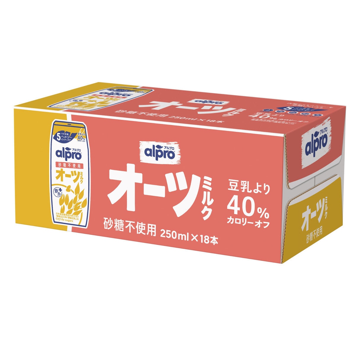 ダノン アルプロ オーツミルク 砂糖不使用 250ml x 18本 ダノン アルプロ オーツミルク 砂糖不使用 250ml x 18本