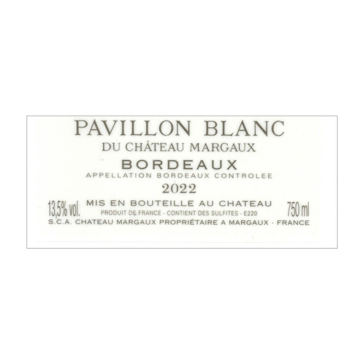 パヴィヨン・ブラン・デュ・シャトー・マルゴー 2022 750ml