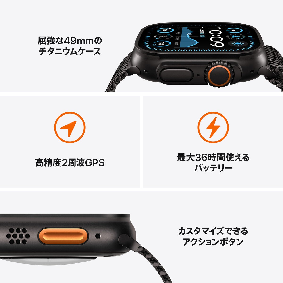 Apple Watch Ultra 2（GPS + Cellularモデル）- 49mmブラック
