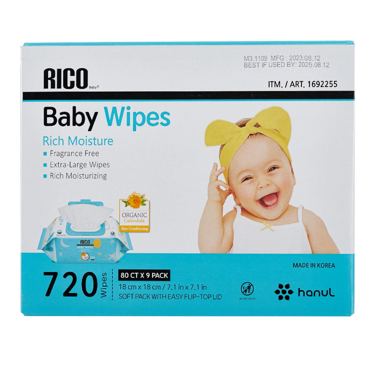 RICO 赤ちゃん用 おしりふき 720枚 | Costco Japan