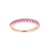 18K ローズゴールド ピンク サファイア リング