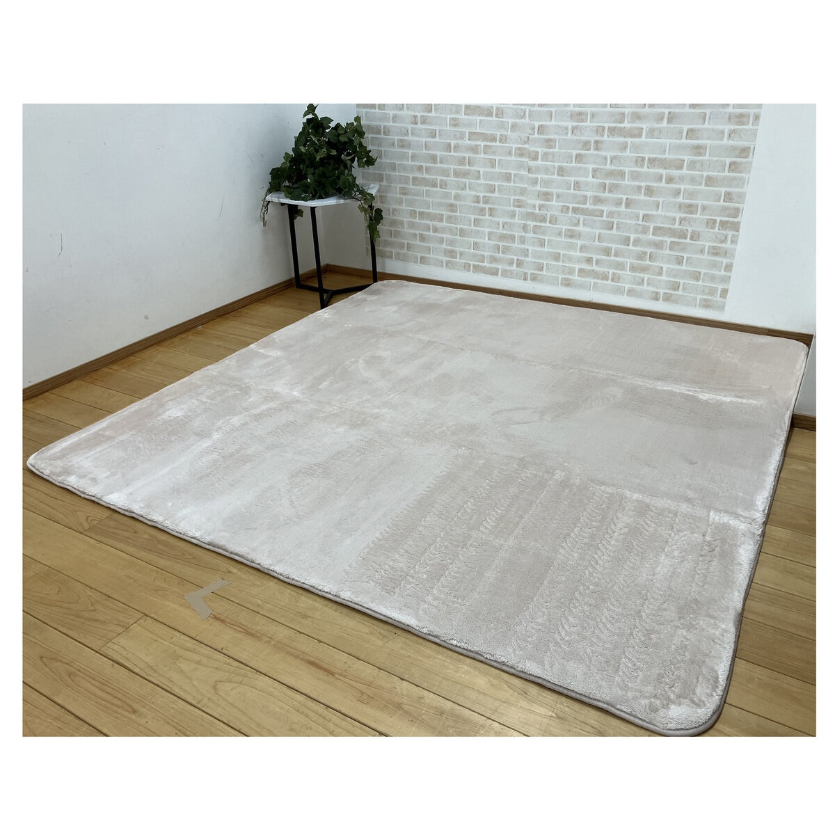 昭和西川 極厚フランネルラグ 180 x 180cm ベージュ | Costco Japan