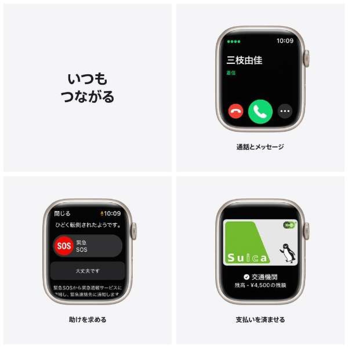 Apple Watch Series 7 GPS 45mm スターライトアルミニウムケース スターライトスポーツバンド