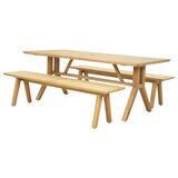 YELLOWSTONE 屋外用 木製ダイニング 3点セット