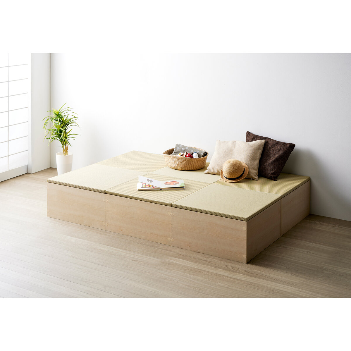 ゼンキューブ 畳ボックス ホワイト x グリーン ZCM-3060BX-WH-GR