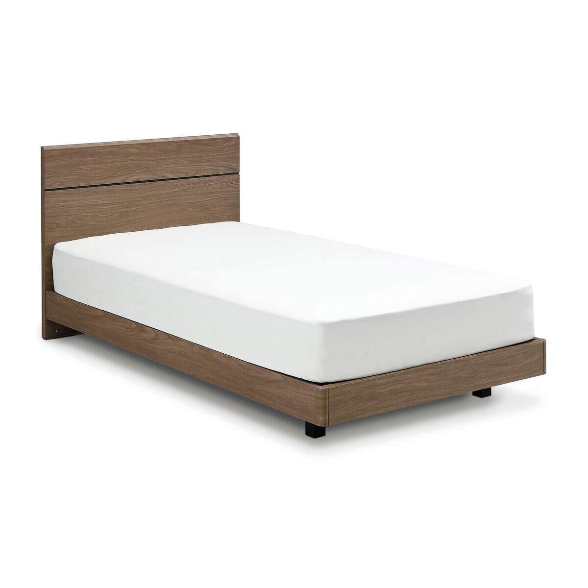 シーリー ベッドフレーム オルカ ステーションタイプ セミダブル ウォルナット