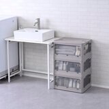 YAMAZEN コンテナフルオープンボックスM 3個組 グレージュ