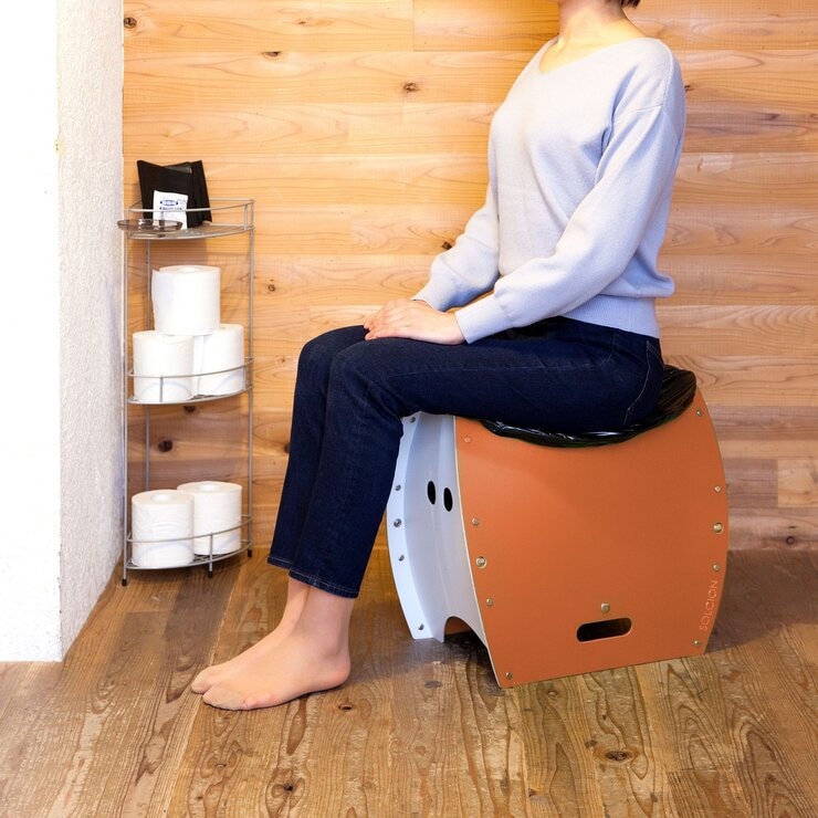 SOLCION（ソルシオン）PATATTO 350+ 折りたたみイス 防災トイレ