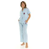 キース へリング レディース パジャマ ブルー ストライプ XL