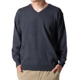 エディー・バウアー メンズ Vネック セーター チャコール XL