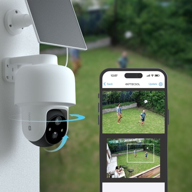 Swann（スワン）4K Wi-Fiバッテリー駆動 PT セキュリティカメラ ソーラーパネル＆64GB SDカード付属