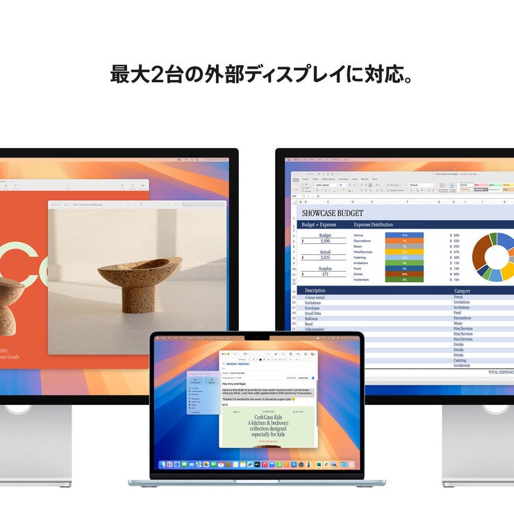 Apple/MacBook Air 13インチ/10コアCPU/ 10コアGPU/M4チップ /24GB/512GB SSD - ミッドナイト