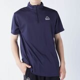 カッパ メンズ ハーフジップ 半袖 Tシャツ / ネイビー / M