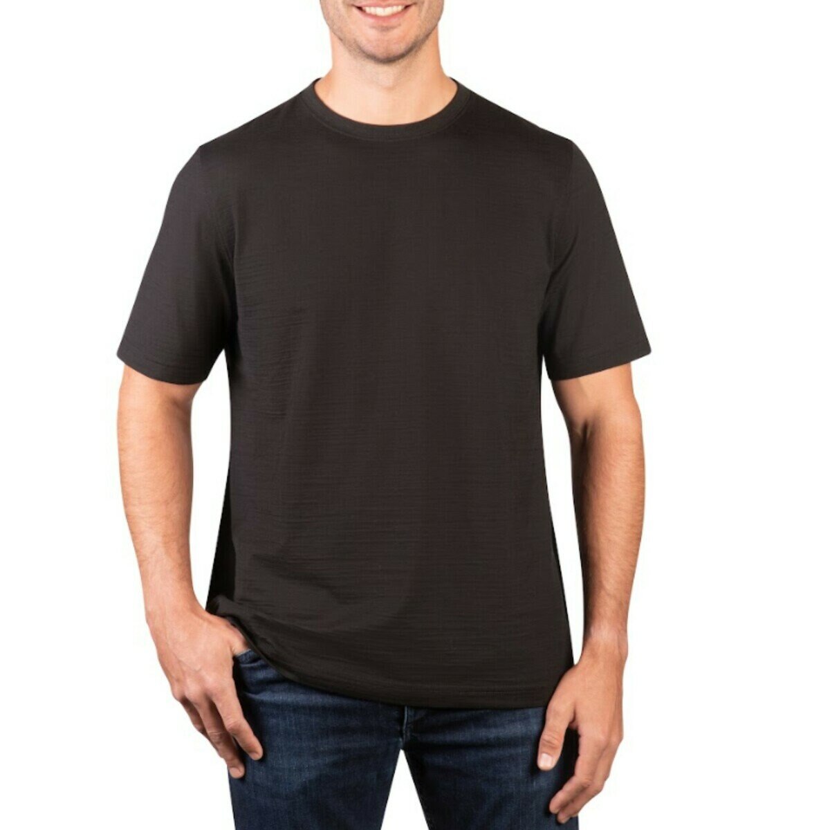 カークランドシグネチャー メンズ 半袖 Tシャツ ブラック M