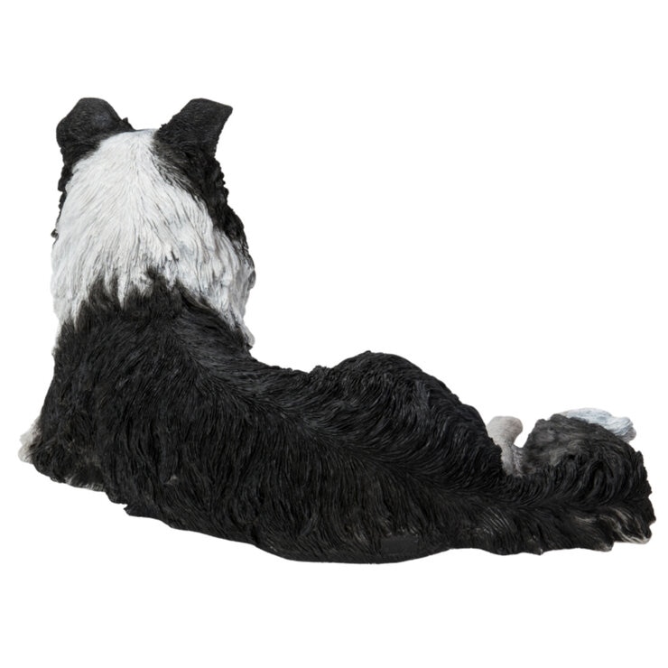 ウービア うつぶせボーダーコリーの置物 H21032