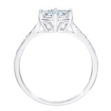 14K ホワイトゴールド 0.75カラット ダイヤモンド リング 14号