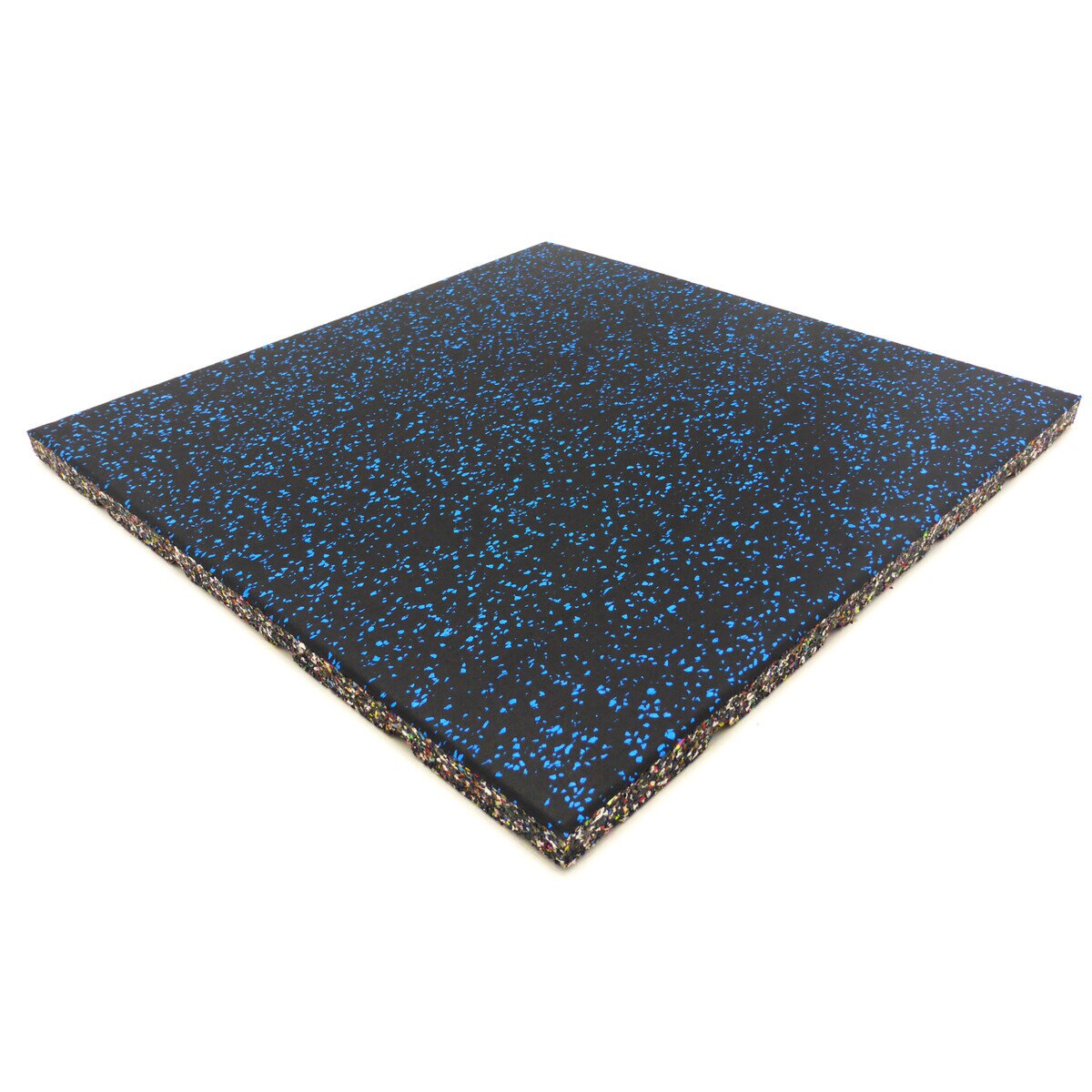 セルデス New ゴムチップマット 25ミリ厚 50cm x 50cm 8枚セット ブルーミックス(JL-07)