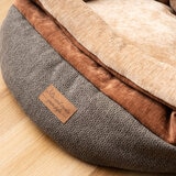 ラウンドペットベッド 2個セット ブラウン ラウンドペットベッド 2個セット ブラウン