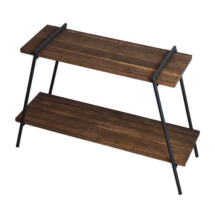 COLLEND アイアンレッグラック 2段 ナチュラル/ダークブラウン ILR2-NA/DB