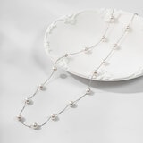 プラチナ あこやパール6.5mmステーションネックレス 55cm