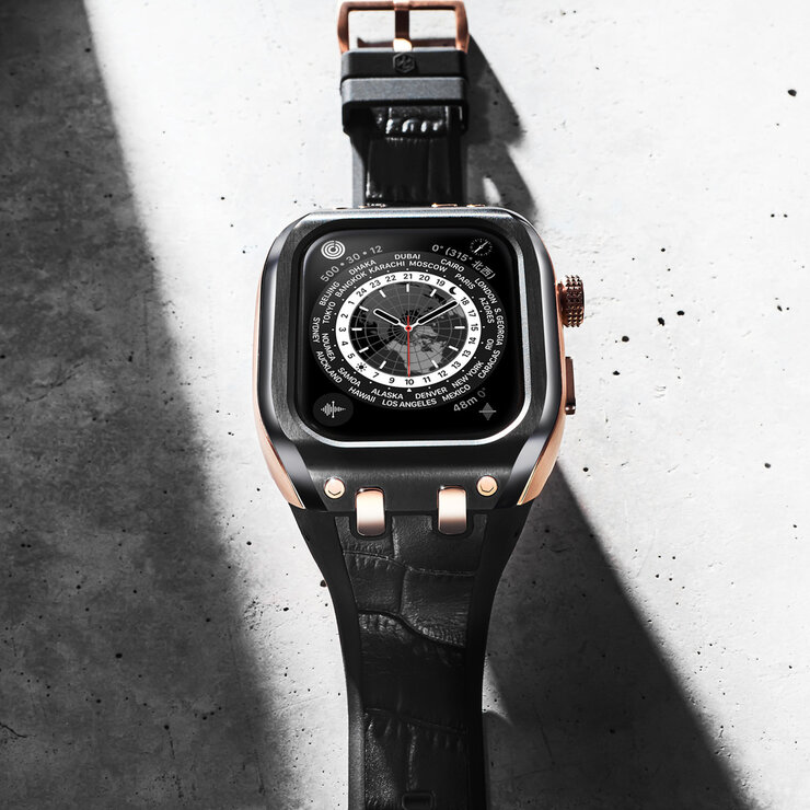 HUMBLE RICH Apple Watch Case 7/8/9対応 41mm レザー ブラック WBB0289-009