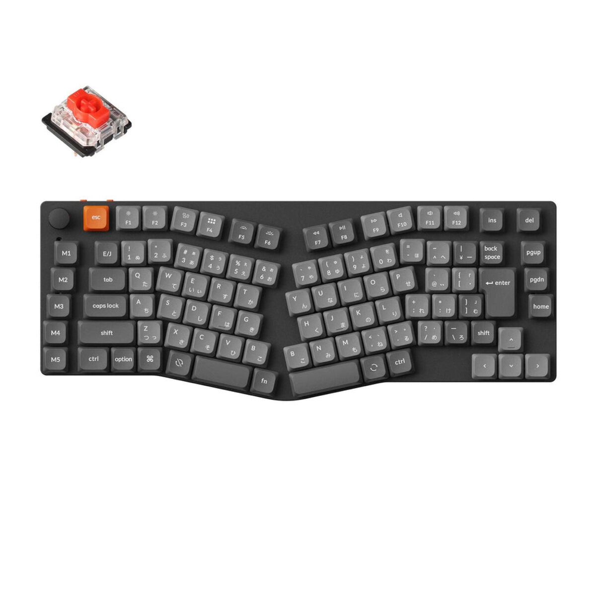 Keychron K15 Max QMK/VIA ワイヤレス カスタム・メカニカルキーボード(Aliceレイアウト) White LED 赤軸 JIS配列