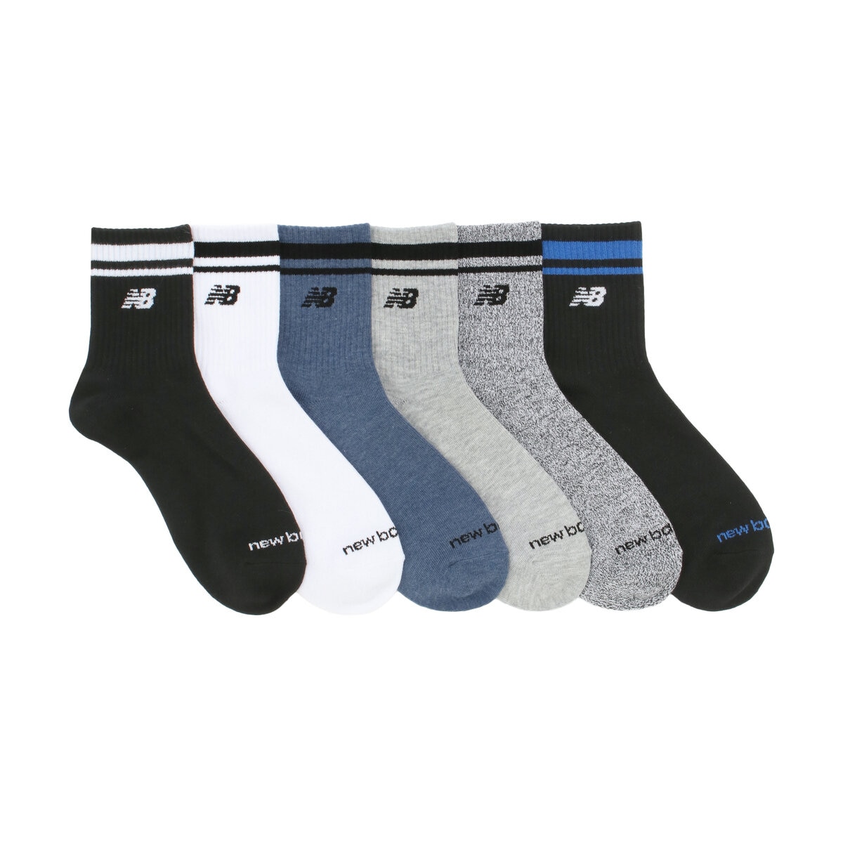 ニューバランス メンズ ライン ソックス 6枚組
