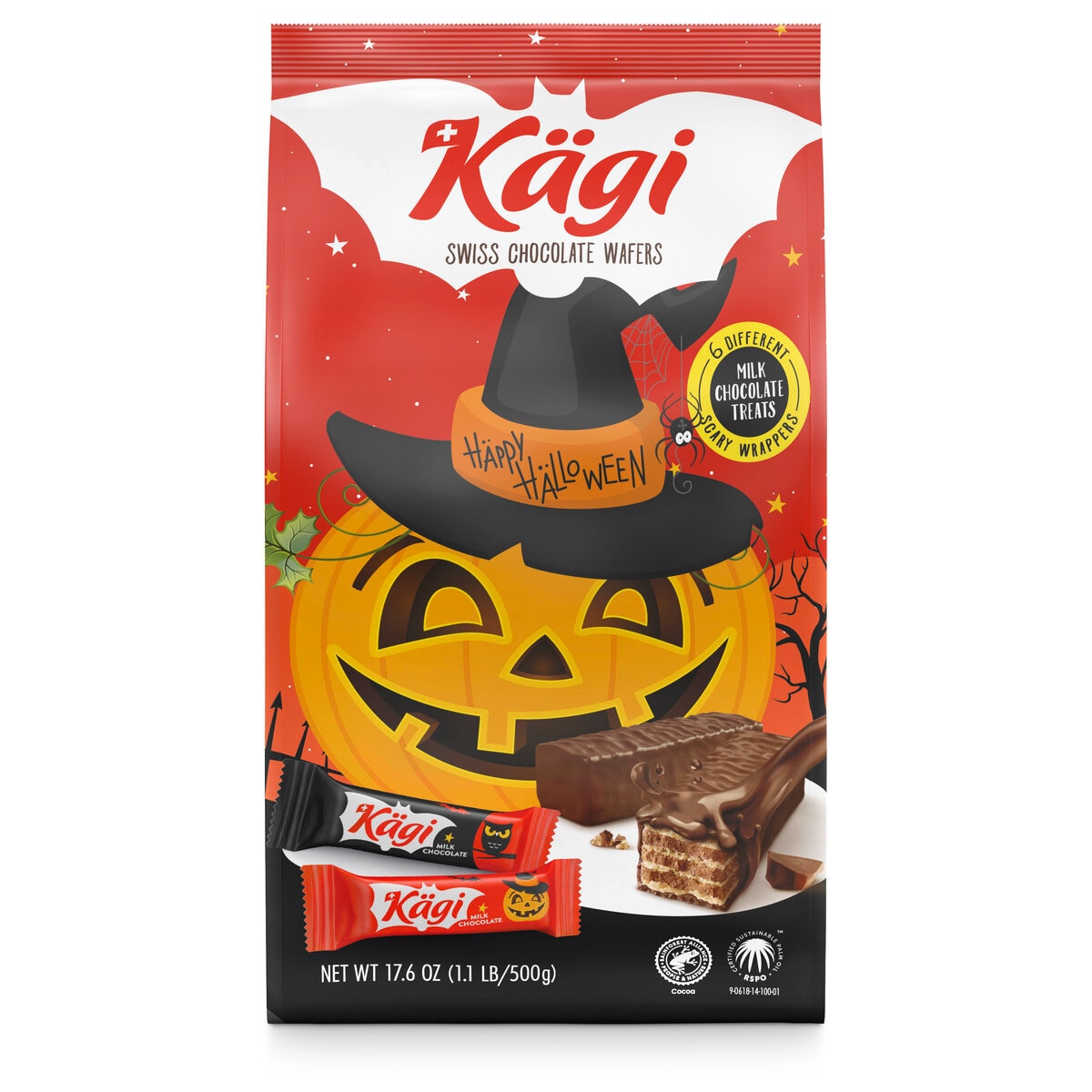 カーギ スイスチョコレートウエハース ハロウィンバッグ 500g