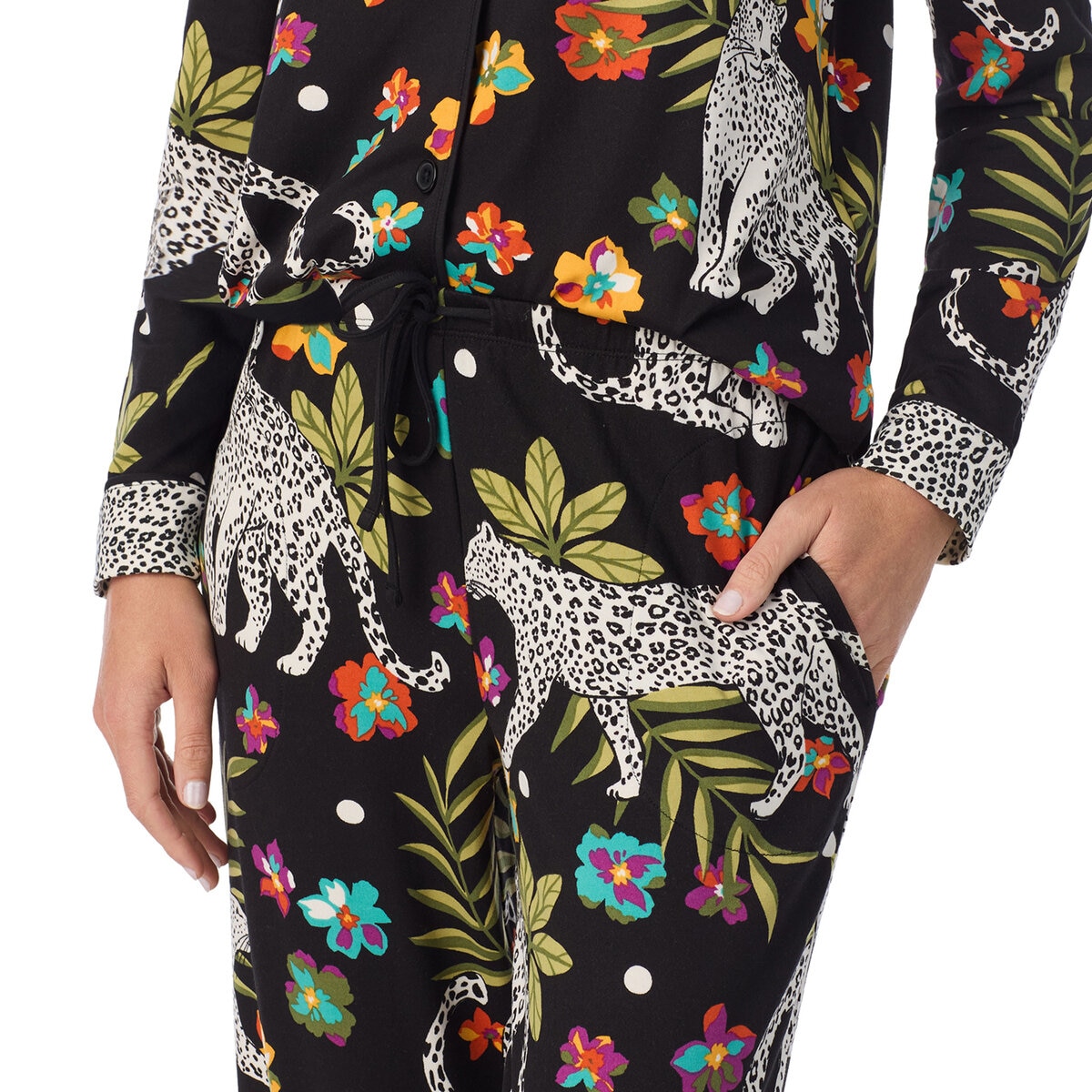 ルームサービス レディース パジャマ ブラック XL