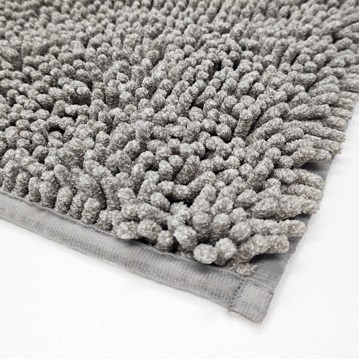 マイクロファイバー もこもこバスマット 60cm x 90cm グレー