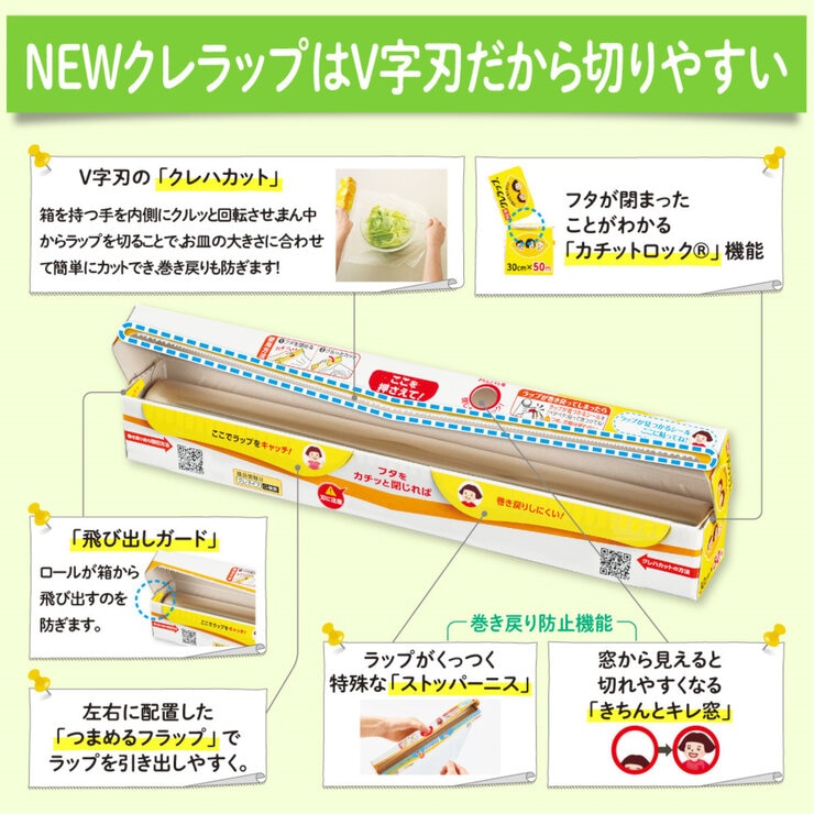 ニュークレラップ 22cm x 50m 4本