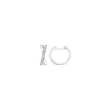 18K ホワイトゴールド 0.25カラット X フープ ピアス