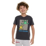 キース ヘリング キッズ 半袖 Tシャツ 3枚組 チャコール/ストライプ/フェイドネイビー XXL