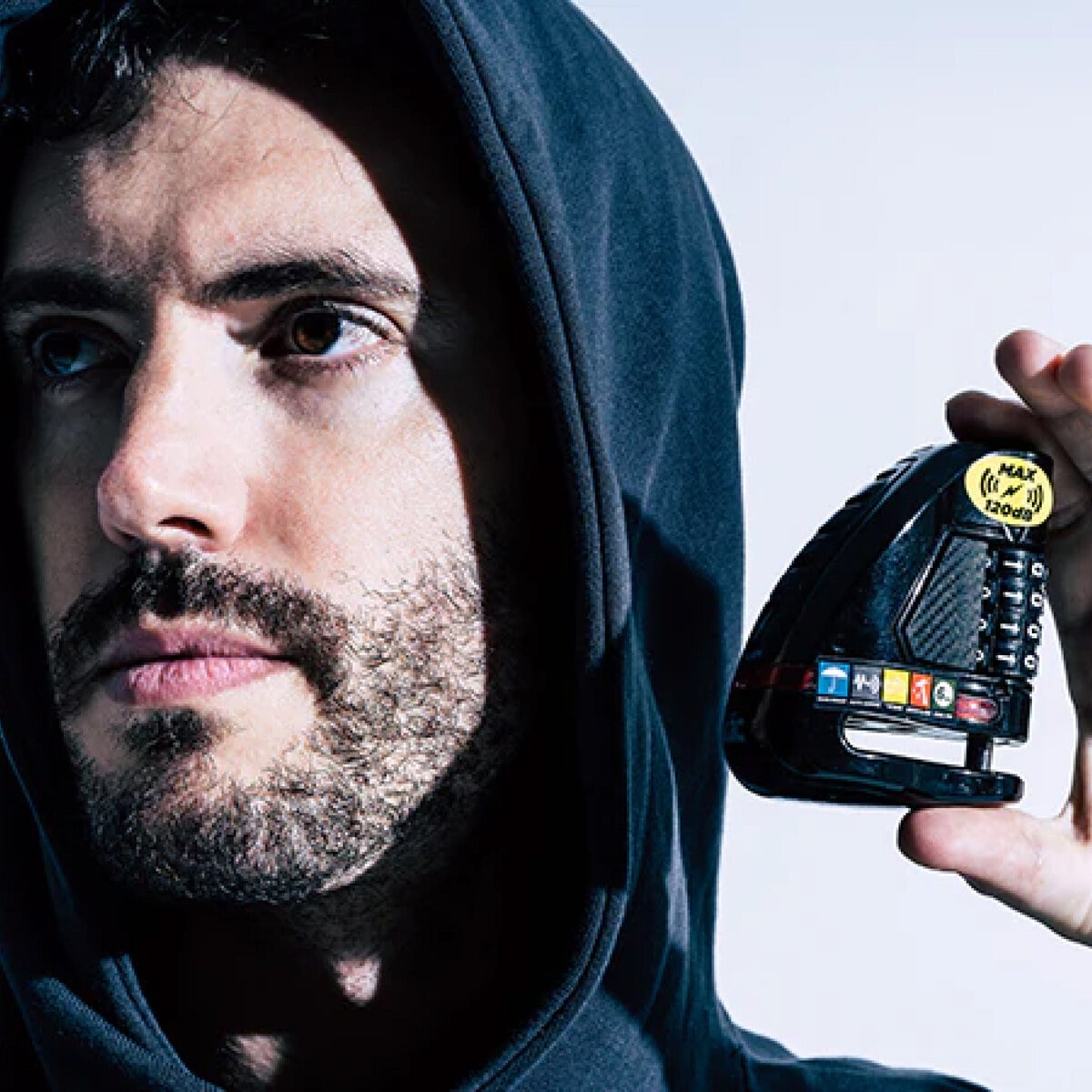 ULAC ディスクブレーキロック AIR ALARM COMBO ブラック