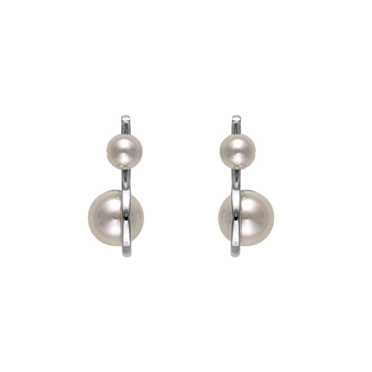 あこやパール 18K ホワイトゴールド ピアス 4.0ｍｍ 5.0ｍｍ